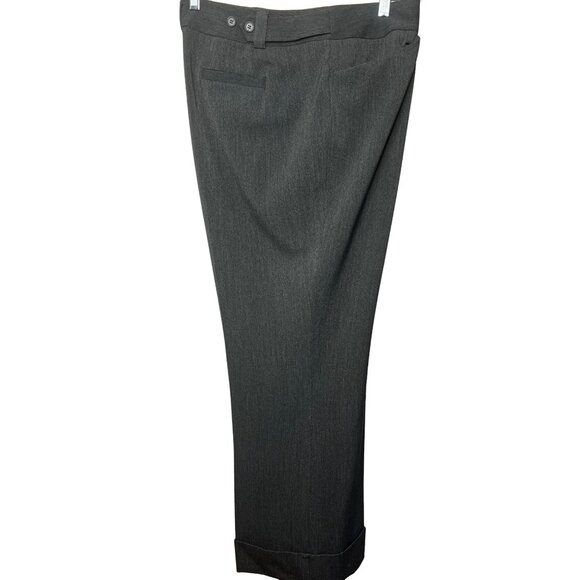 Lane Bryant Women’s dress pants size 20 wide leg zipper charcoal 3 pockets cuffe - Picture 10 of 14